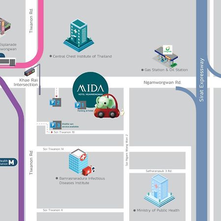Mida Hotel Ngamwongwan - Sha Plus Nonthaburi Eksteriør bilde